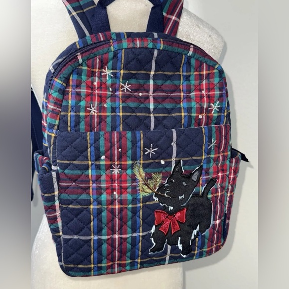 NEW Vera Bradley Scottie Dog Backpack Quilted Multi pockets Security pockets - Picture 1 of 9